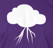 Eternal Storms Software Cloud Logo on T-Shirt